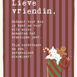 Studio LUV Kerstkaart - Lieve vriendin