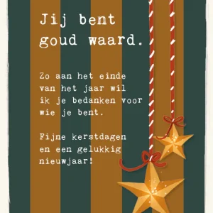 Studio LUV Kerstkaart - Jij bent goud waard