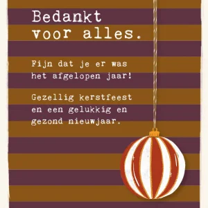 Studio LUV Kerstkaart - Bedankt voor alles