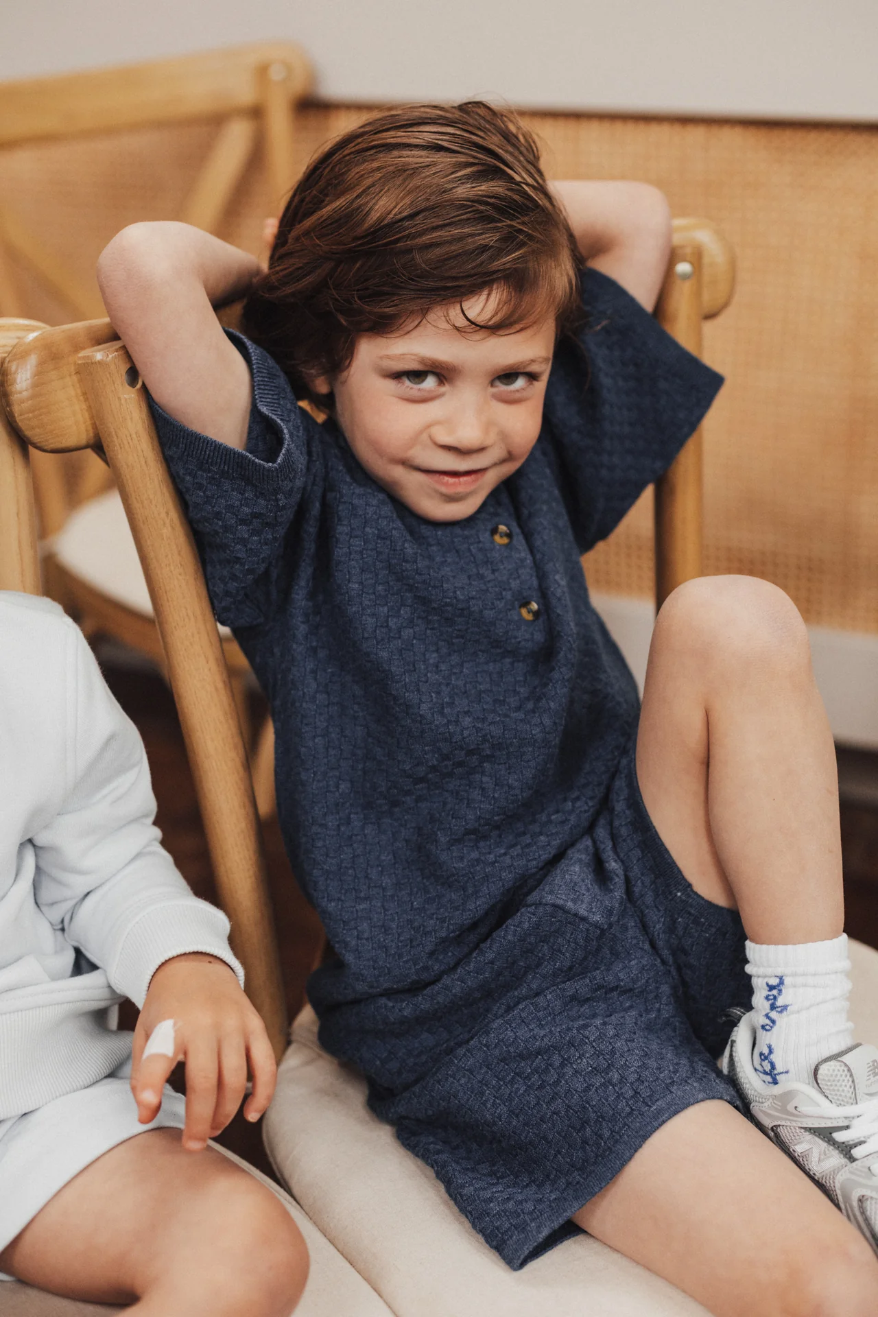 Baje Studio - knit shorts Mozi - blue dark - Afbeelding 6