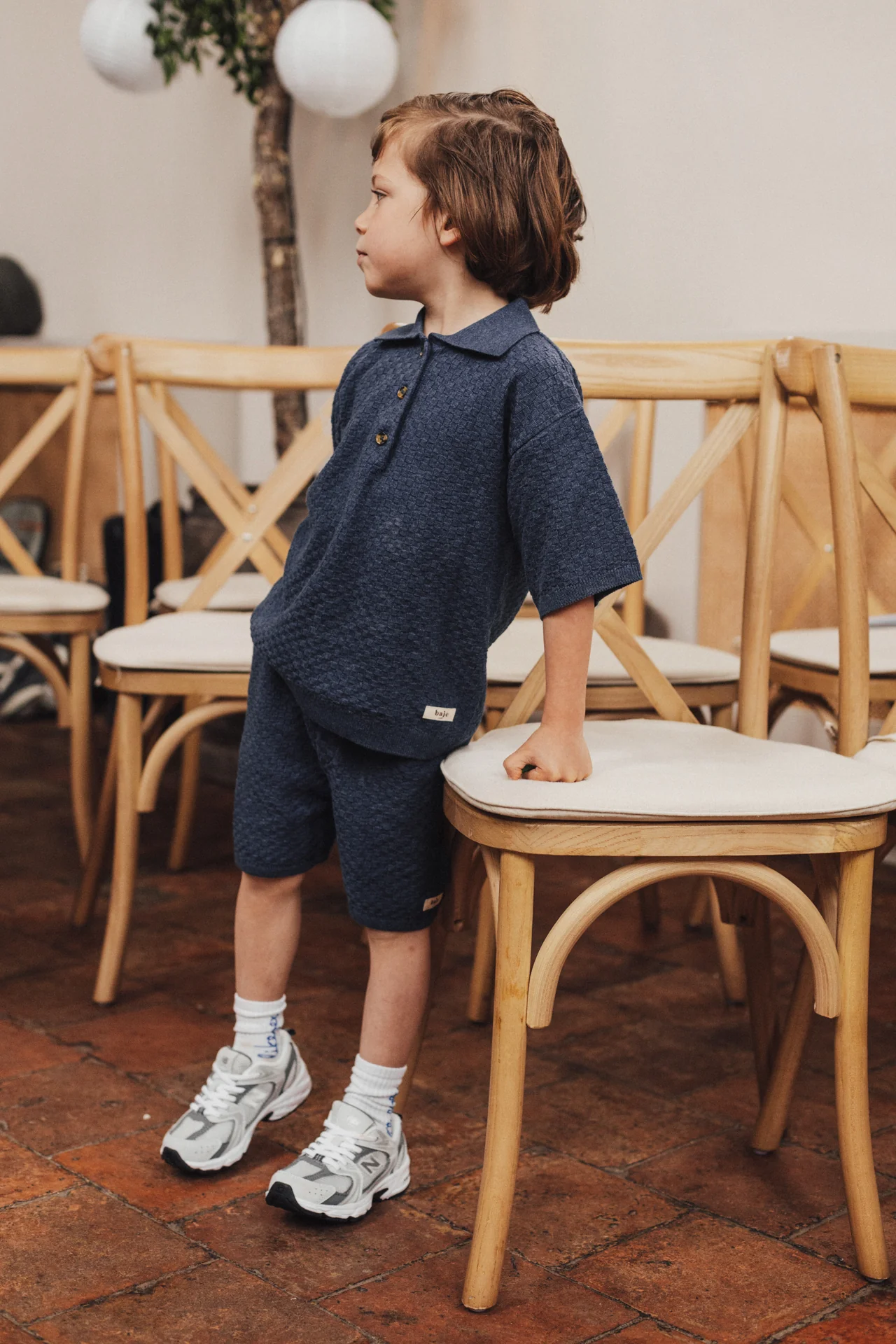 Baje Studio - knit shorts Mozi - blue dark - Afbeelding 5