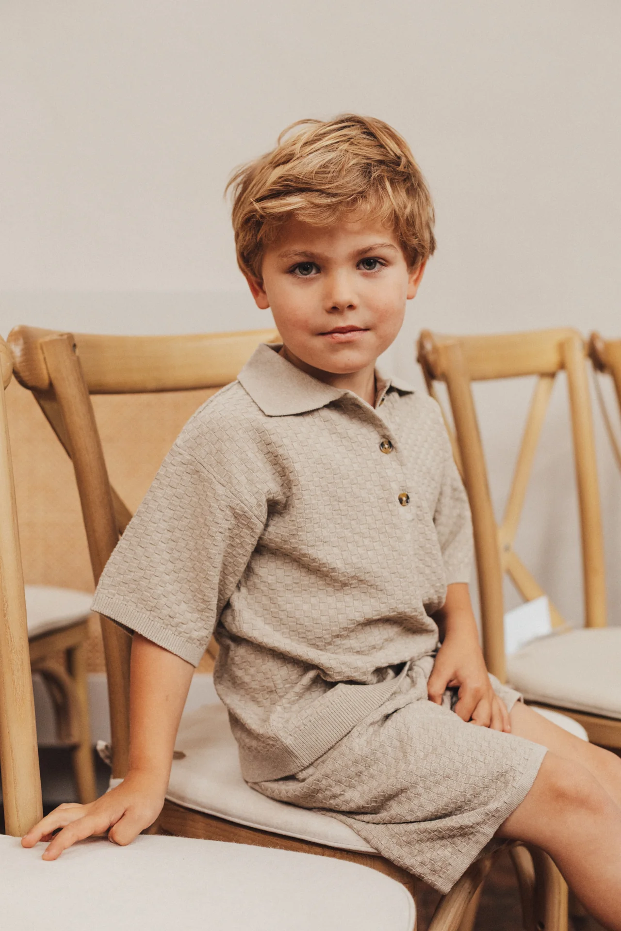 Baje Studio - knitted shorts Mozi - taupe gray - Afbeelding 4