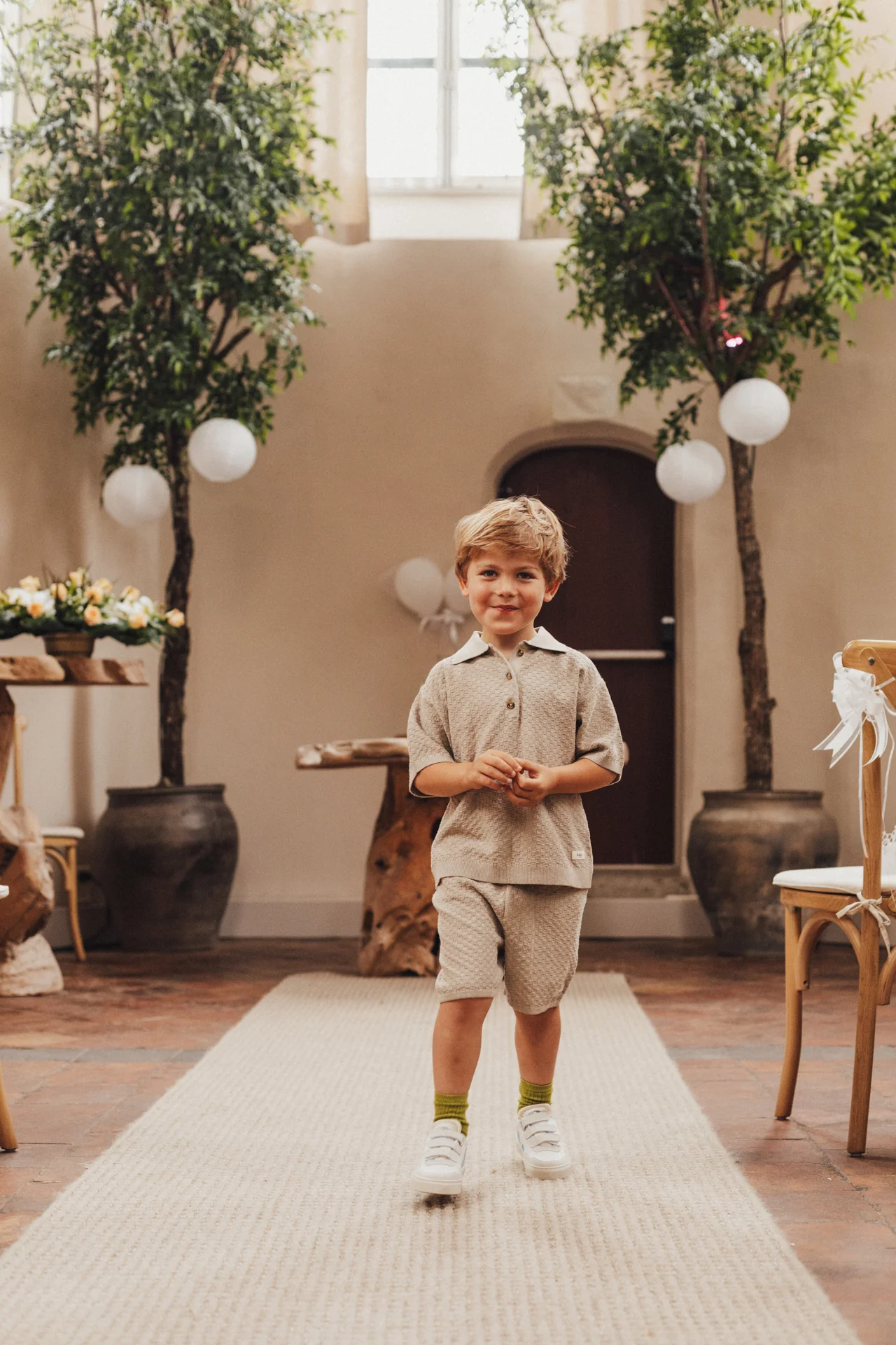 Baje Studio - knitted shorts Mozi - taupe gray - Afbeelding 5