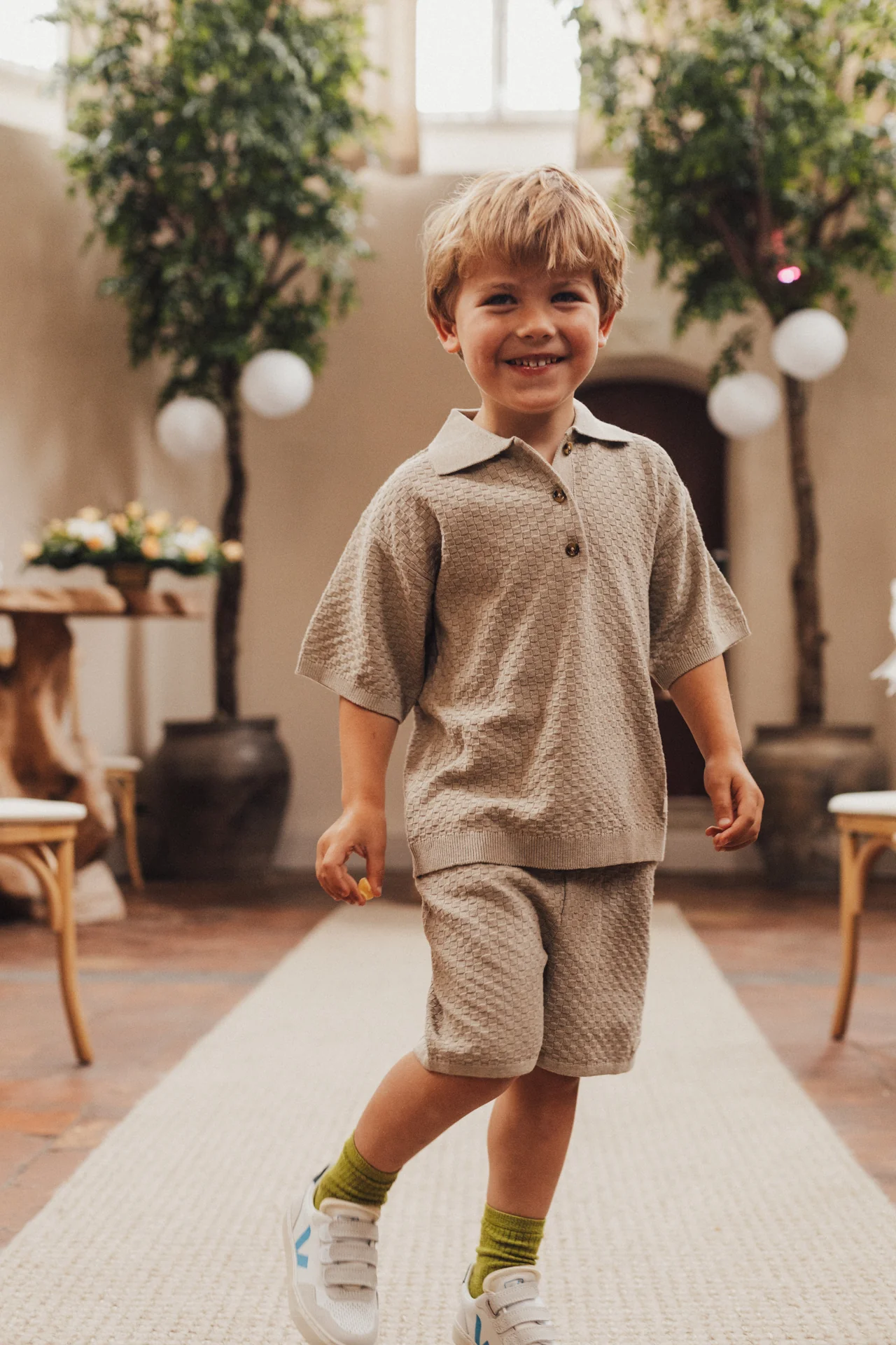 Baje Studio - knitted shorts Mozi - taupe gray - Afbeelding 8