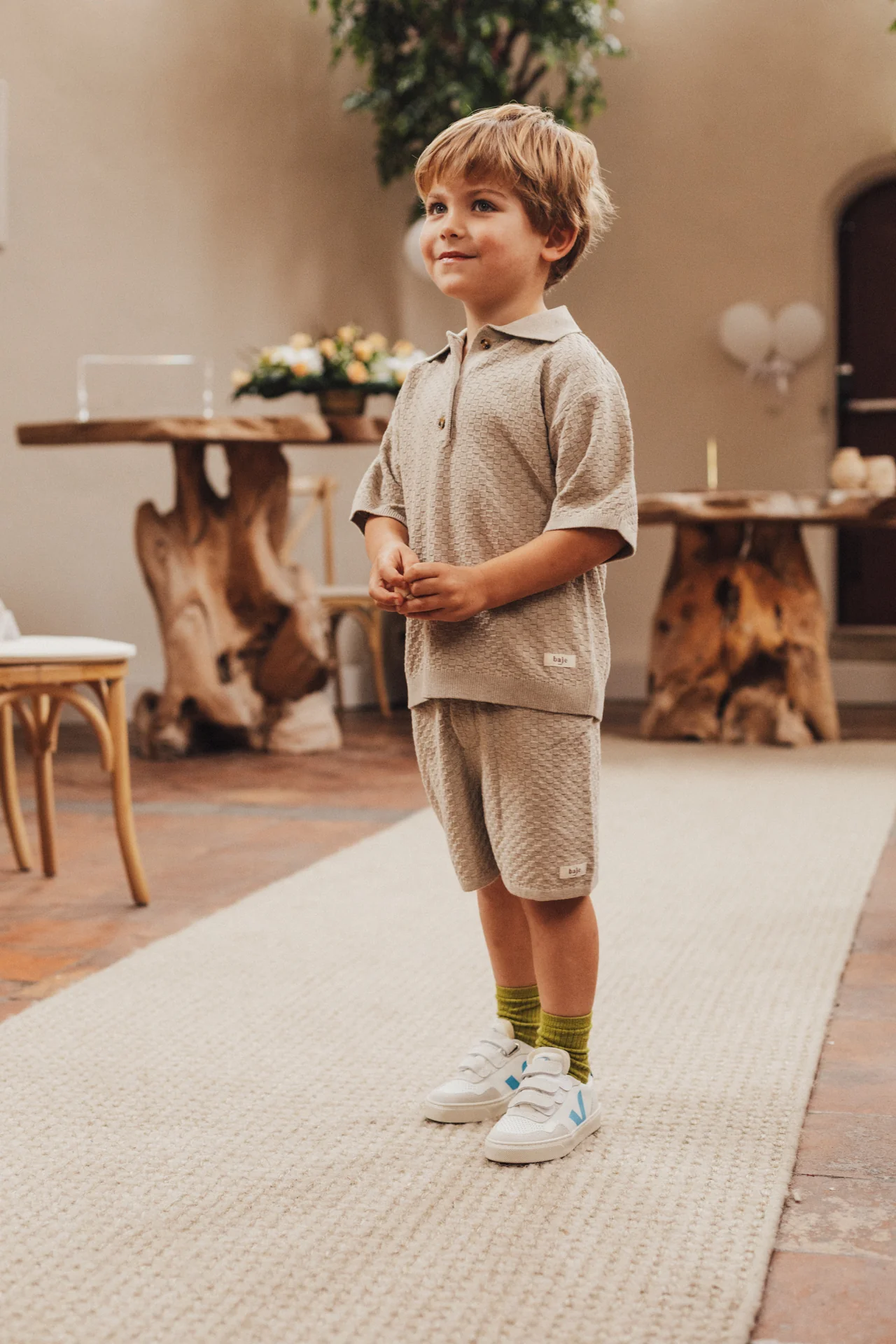 Baje Studio - knitted shorts Mozi - taupe gray - Afbeelding 9