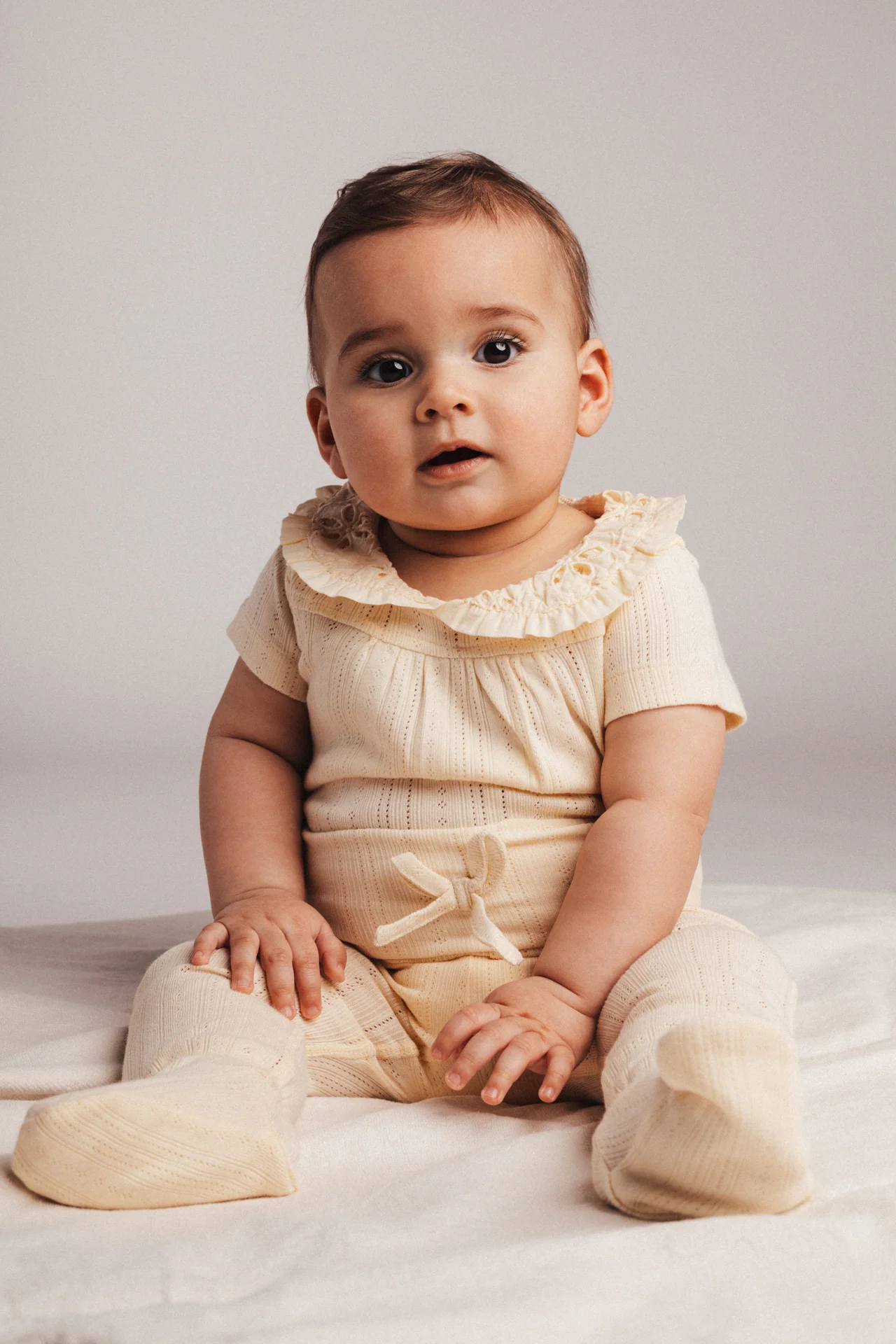 Baje Studio - pointelle bodysuit Yuul - crėme oat - Afbeelding 5