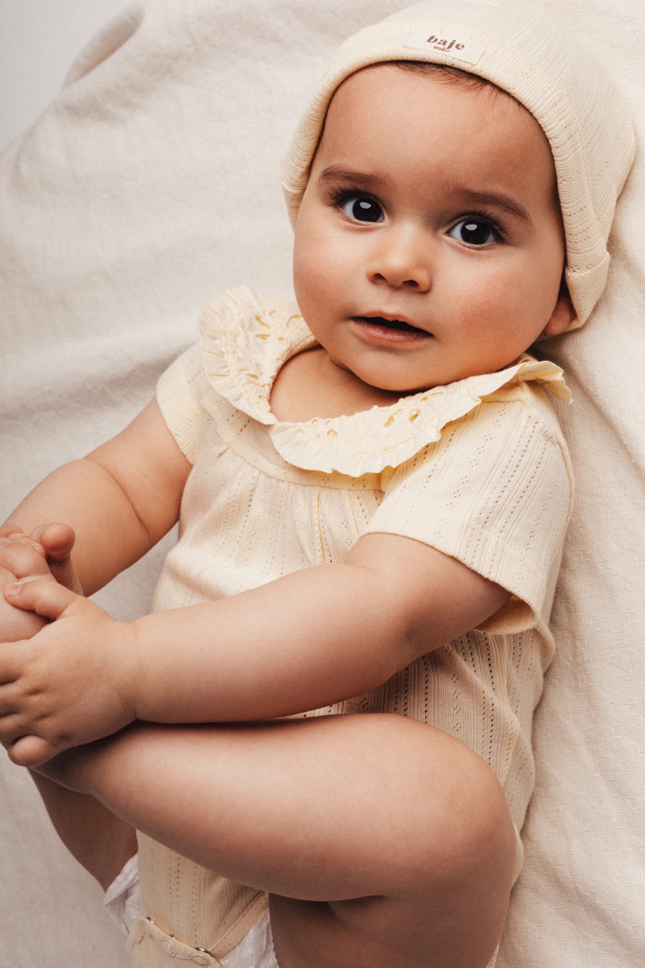 Baje Studio - pointelle bodysuit Yuul - crėme oat - Afbeelding 9