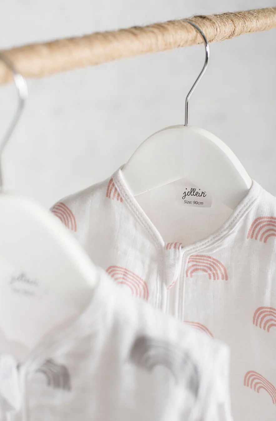 Jollein Slaapzak Hydrofiel 70cm - Rainbow - Blush Pink - Afbeelding 4