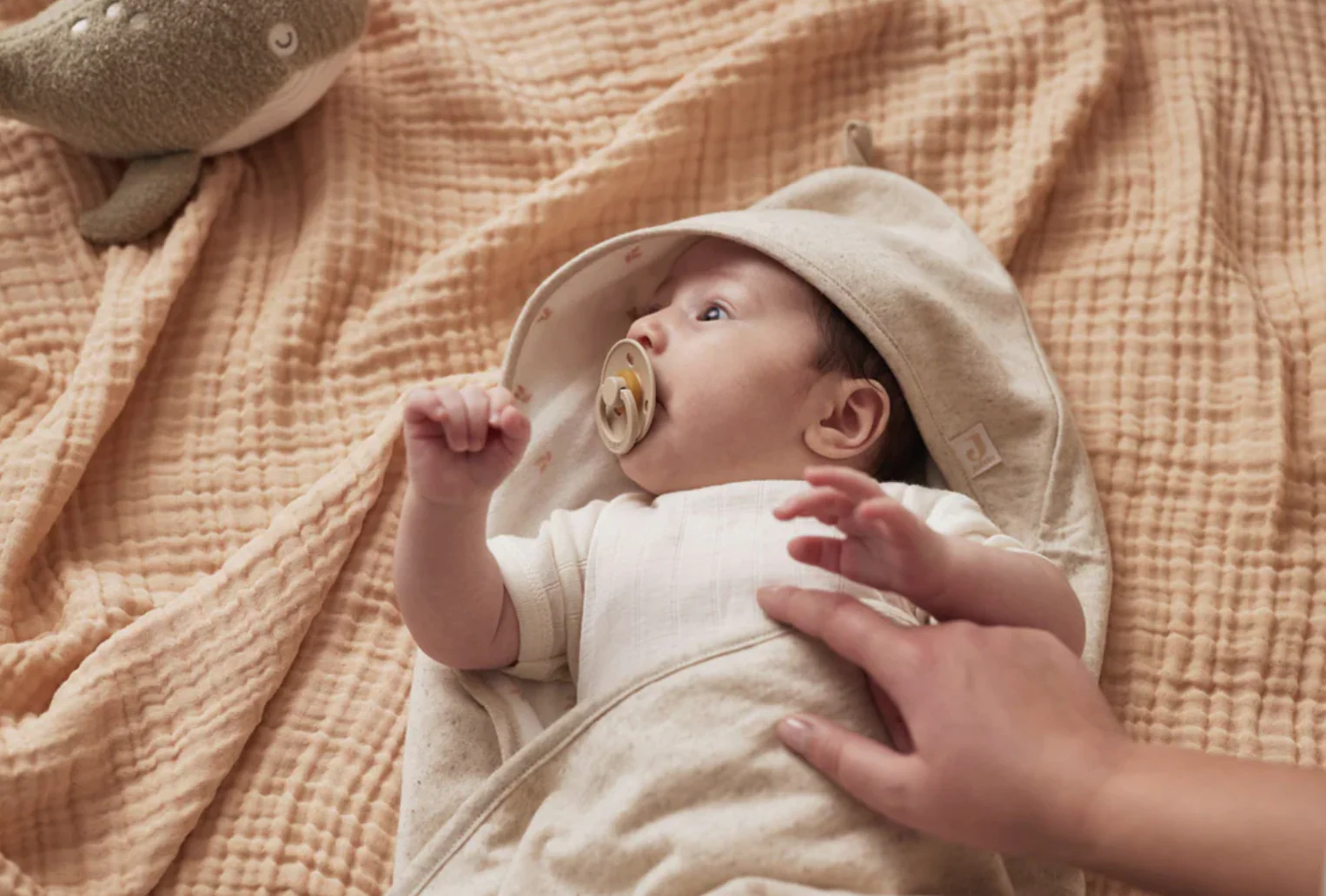 Jollein Badcape 75x75cm - Harvest Naturel - Afbeelding 5