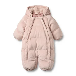Wheat - puffer snowsuit baby Nallo - powder rose