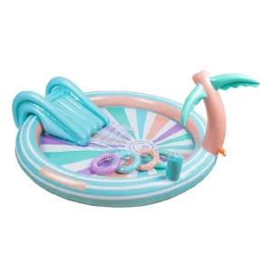 Swim Essentials - adventure pool w/ slide - Bright Waves Rainbow