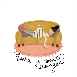 Studio LUV Kaart - Hoera je bent zwanger!