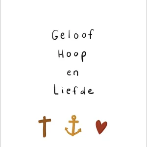 Studio LUV Kaart - Geloof, Hoop en Liefde