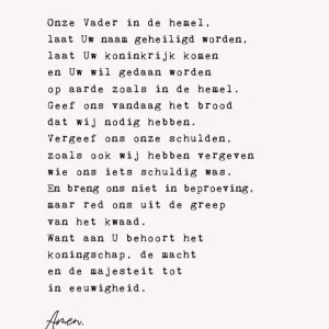 Studio LUV Kaart - Het Onze Vader