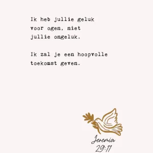Studio LUV Kaart - Ik heb jullie geluk voor ogen - Jeremia 29:11