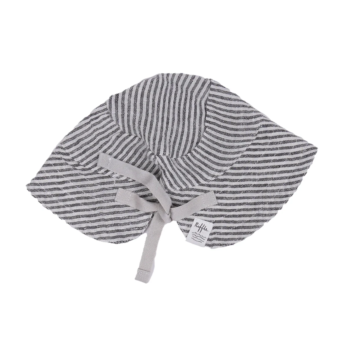 Riffle Amsterdam - zonnehoed gestreept ~ offwhite/bruin