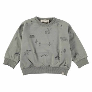Dear Mini - sweater Woodlands - stone gray