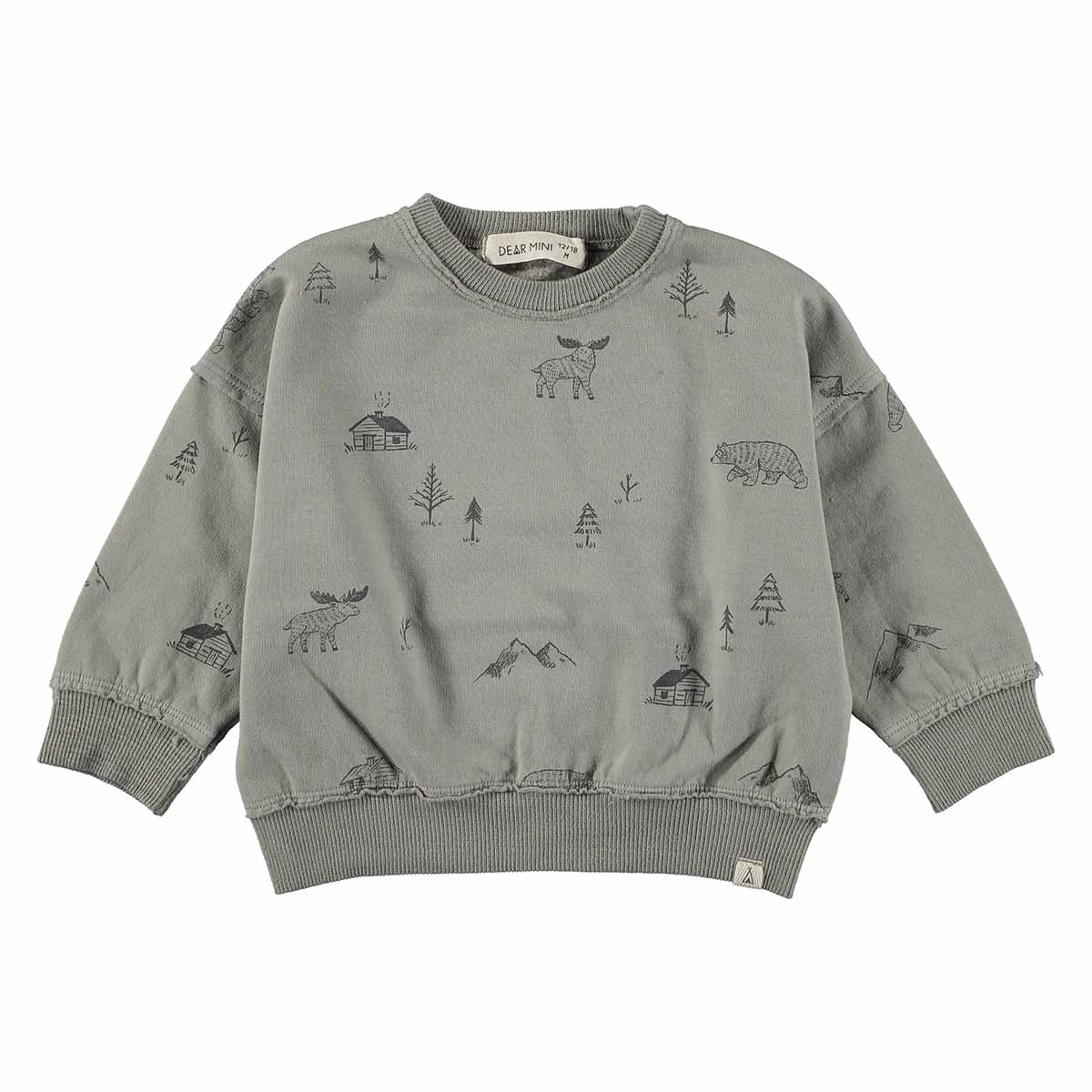 Dear Mini - sweater Woodlands - stone gray