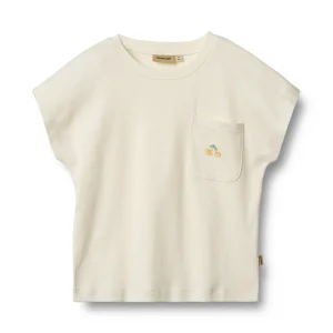 Wheat - T-shirt cherries Signe - ivory