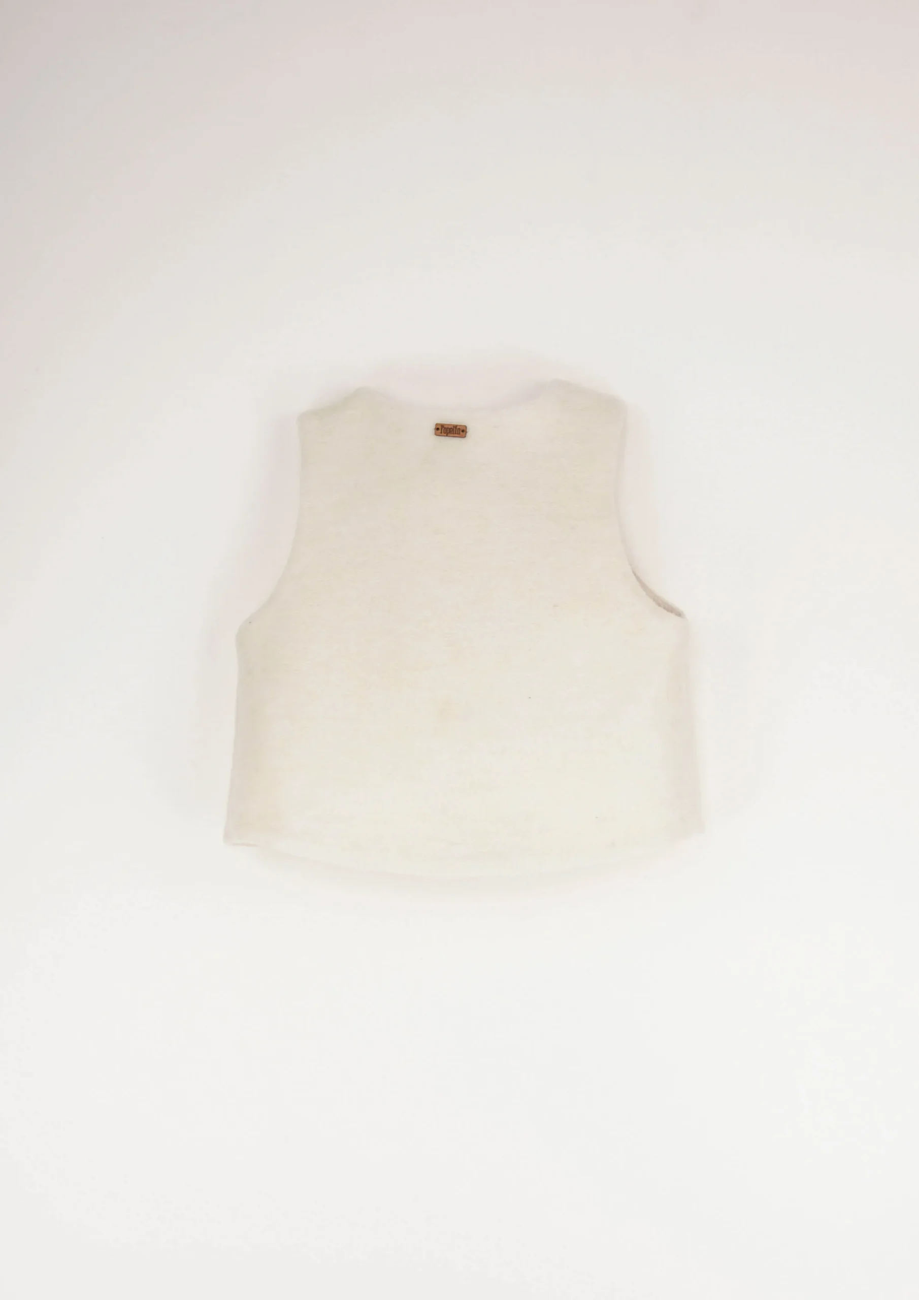Popelin - wollen gilet - offwhite - Afbeelding 4