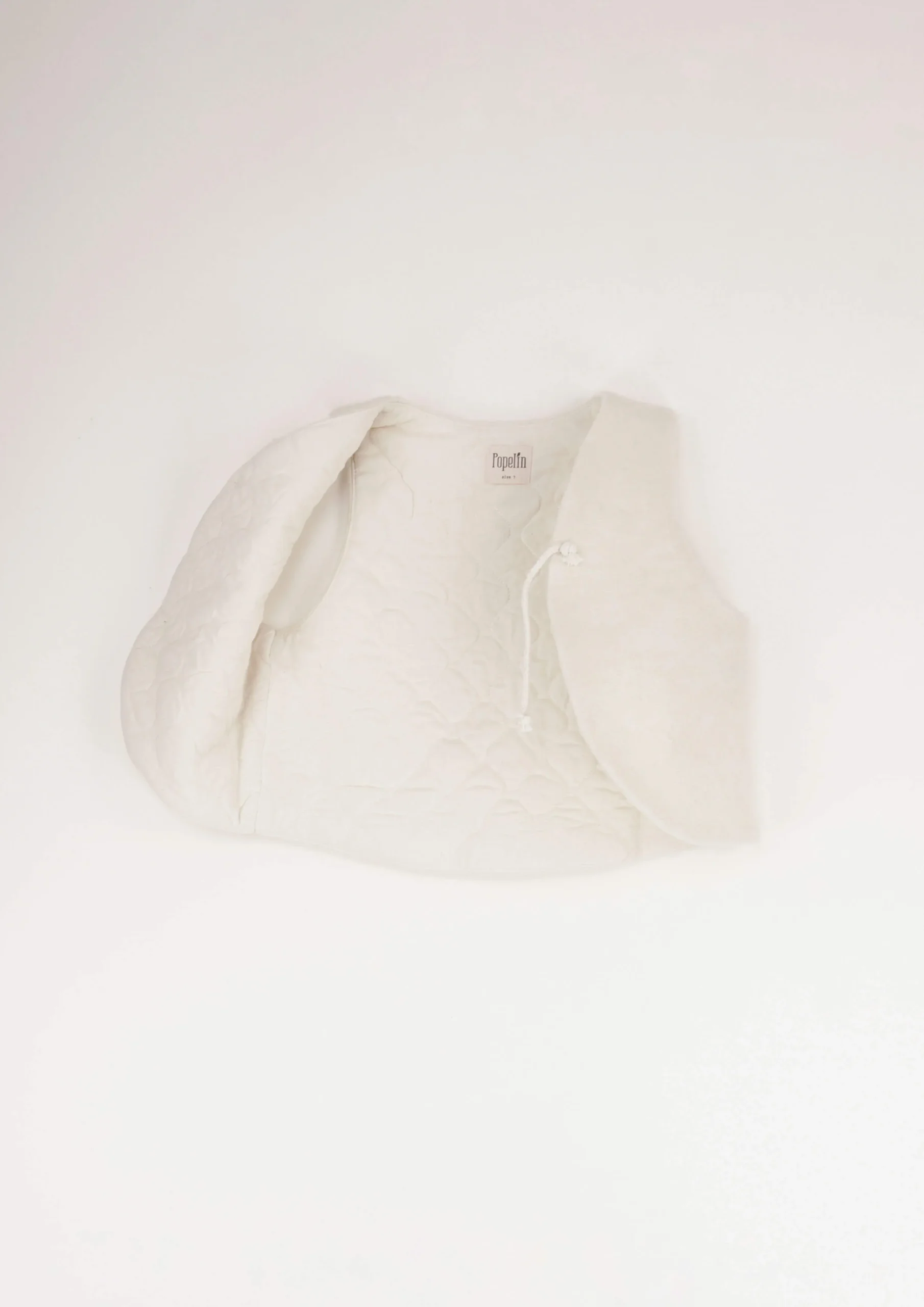 Popelin - wollen gilet - offwhite - Afbeelding 5