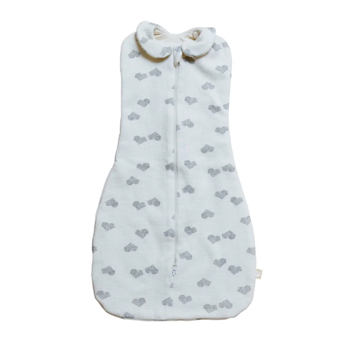 Inbakerslaapzak Hartjes (off-white/grijs) - Afbeelding 2