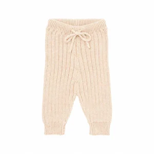 Tocoto Vintage - rib gebreide legging - crème