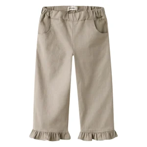 Lil'Atelier - wide leg twill pants girl - oxford tan