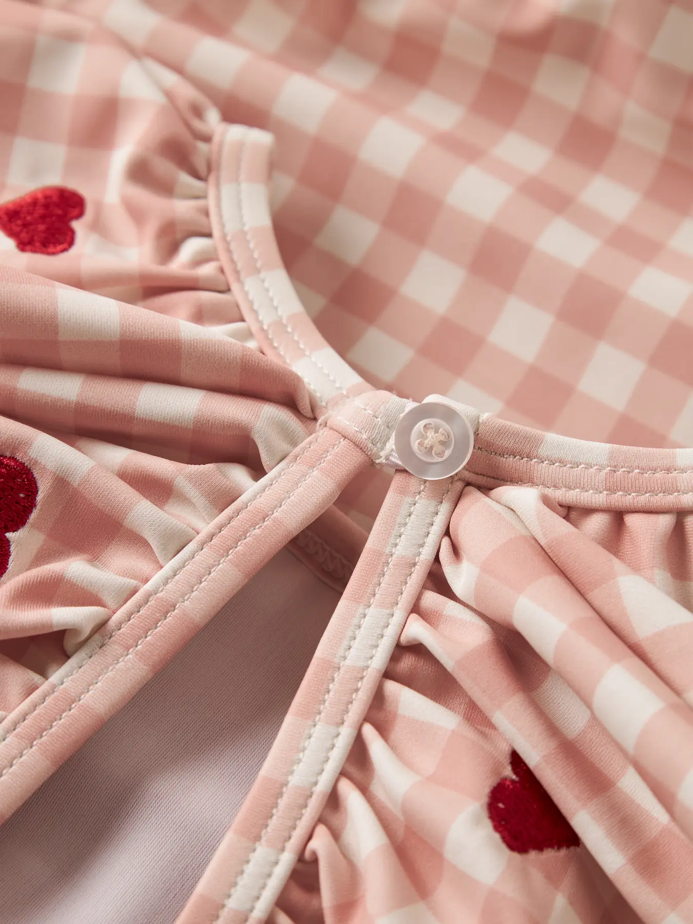 Lil'Atelier - swimsuit longsleeves square hearts - misty rose - Afbeelding 3