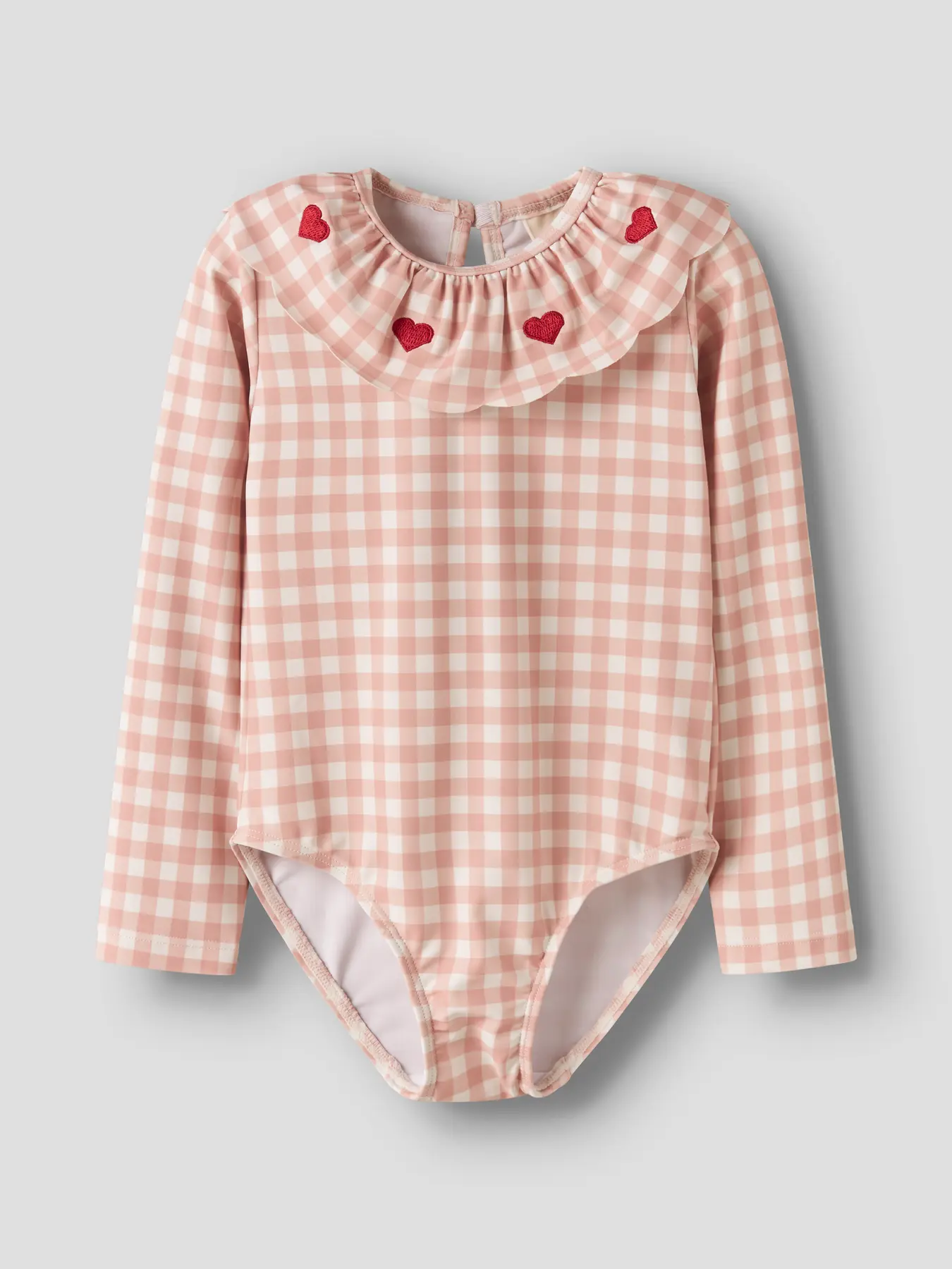 Lil'Atelier - swimsuit longsleeves square hearts - misty rose - Afbeelding 4