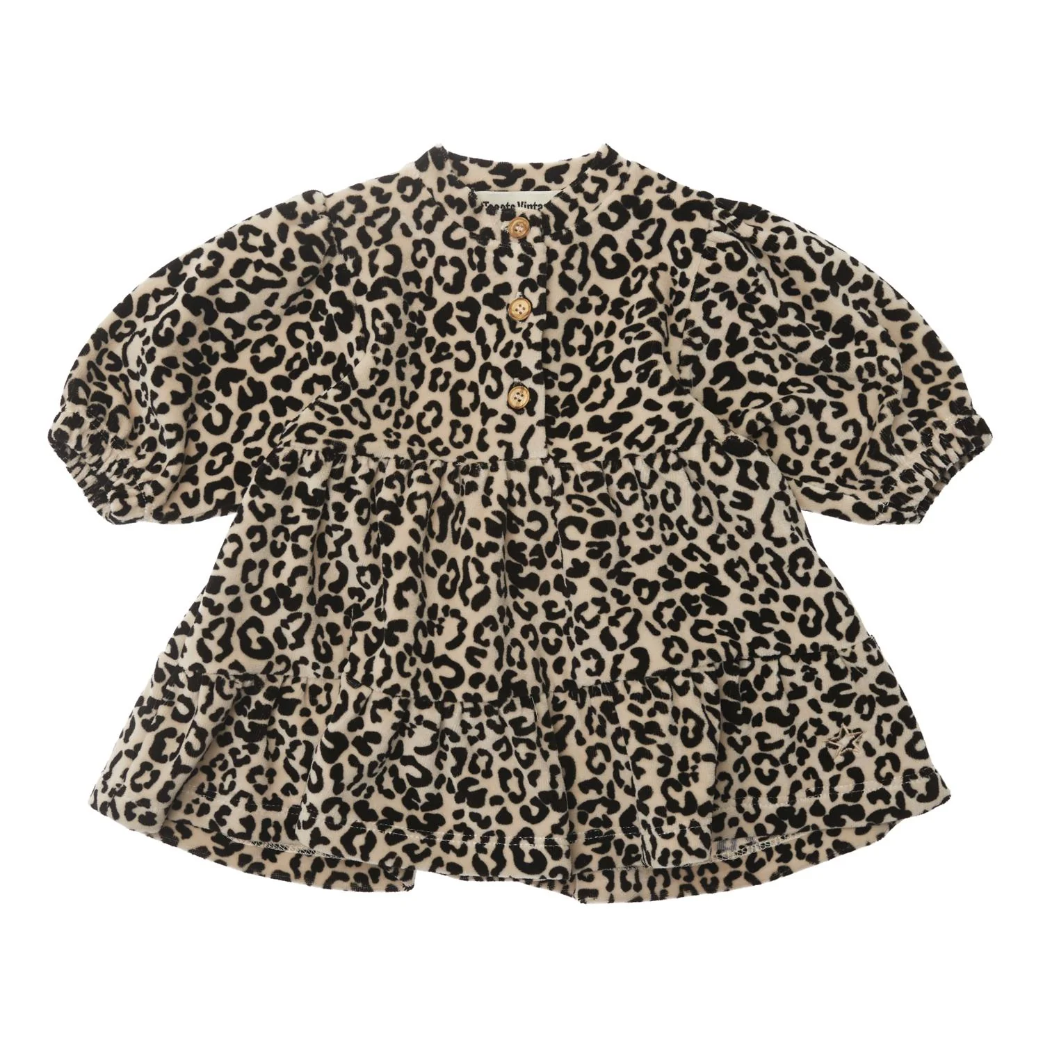 Tocoto Vintage - velvet dress - animal print - Afbeelding 2