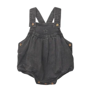Tocoto Vintage - black denim romper