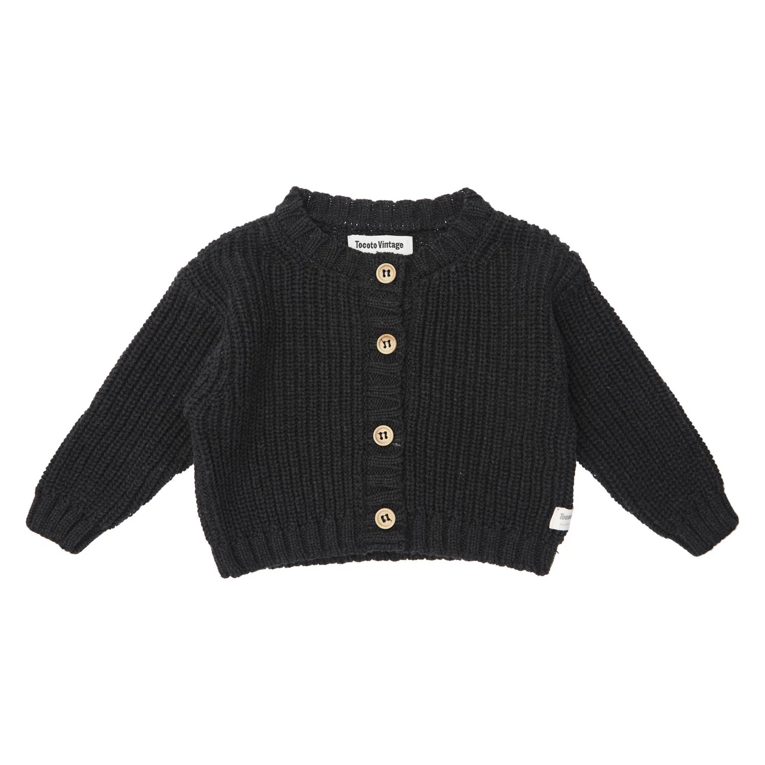 Tocoto Vintage - gebreid vestje - antraciet - Afbeelding 2