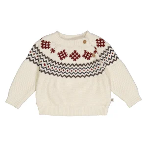 Müsli - knit jacquard sweater - crème