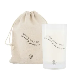 Zusss Geurkaars in katoenen zakje - Linnen - Geniet