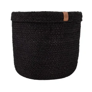 Zusss Jute Opbergmand - 25x25cm - Zwart