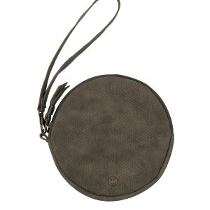 Zusss Kekke Ronde Clutch - Snake Grijs / Groen