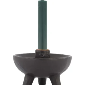 Zusss Keramieken Kandelaar op pootjes - Zwart