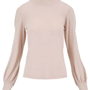 Zusss Top met lange mouwen en col - Zachtroze / Peach