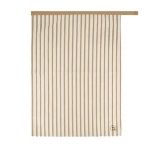 Zusss Linnen Theedoek Strepen - Kaki/Peper en zout