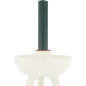 Zusss Polystone Kandelaar op pootjes - Off White