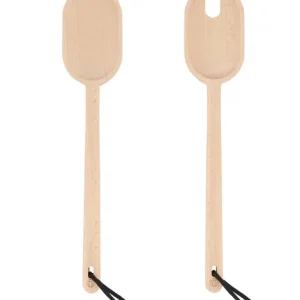 Zusss saladebestek mmm lekker - hout/siliconen zand