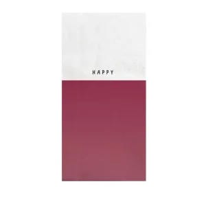 Zusss Servetten - Happy - Roze/Wit