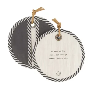 Zusss Set van 2 pannenlappen - Knus en fijn - Antracietgrijs