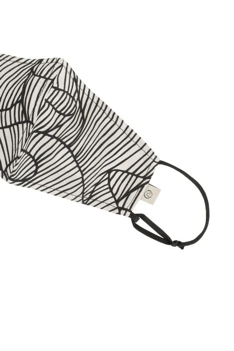 Zusss Stoffen Mondkapje - Koraalprint Zand - Afbeelding 4