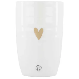 Zusss Mok L - Hartje - Goud Wit