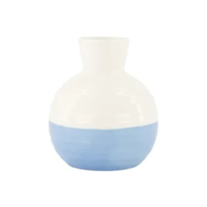 Zusss Vaasje Keramiek - Wit/Blauw