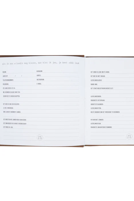 Zusss Vriendinnenboek - Je bent zóóó leuk - Cognac - Afbeelding 6