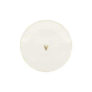 Zusss Wandbordje Goud Hartje - Wit