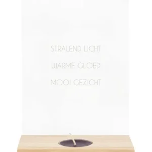 Zusss Waxinelichthouder Stralend Licht - Naturel